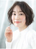 ゆるふわパーマ小顔くすみカラーマッシュボブn小山20代30代40代