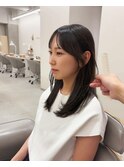 レイヤーカットと耳にかけても可愛い顔まわり[肥後橋/本町]