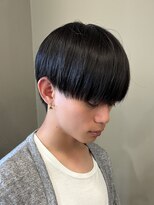 エルマーク 京橋(L-MARK) 黒髪マッシュナチュラルマッシュメンズヘア韓国ツーブロック