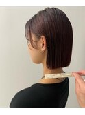 美髪矯正 切りっぱなしボブ◎20代30代40代