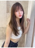 イヤリングカラー 縮毛矯正 韓国風 ダブルカラー 髪質改善5124