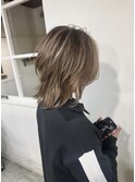 白髪ぼかし　ハイライトカラー　ベージュ系カラー