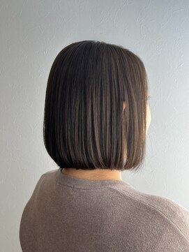 ランプヘアーデザイン(LAMP HAIR DESIGN) 【堀田 奈穂】あご下ボブ/オリーブアッシュ/酸熱カラー/