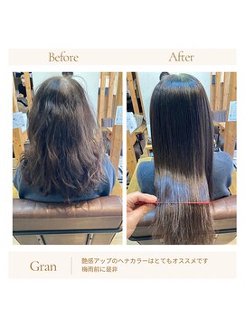 グランバイ アトリエドングリ(Grand × AtlierDonguri) お客様髪質改善データ1702(ヘナ)