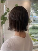 脱白髪染め大人ショートスモーキーベージュ