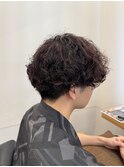 メンズパーマ×ハイライト