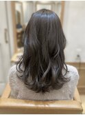 ブリーチなし透明感カラーブルーグレーアッシュブルーブラック