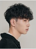 天神大名スペインカール外国人風メンズカットフリンジカット30代