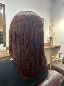 ピンクブラウン！！！【西台/髪質改善/高島平/白髪染め】