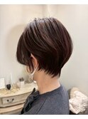 ひし形ナチュラルショートボブ