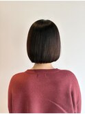 艶深ダークブラウンボブ