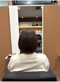 ボブ×ブラウンカラー