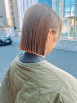 オーガニック アトリエ 大宮(organic+atelier)&nbsp;20代◎春の切りっぱなしボブ×ブリーチなしハイトーン