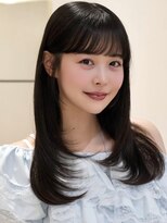 バイオレットジェム(Violet`jem)&nbsp;ロングレイヤーカットぱっつん前髪顔周りカットRI-107