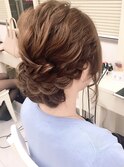 ゆるりんウエーブ編みこみアップ
