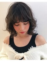 グッデイ ヘアー(GOOD DAY HAIR)&nbsp;【くびれセミディデザインカラー丸みショート無造作カール】