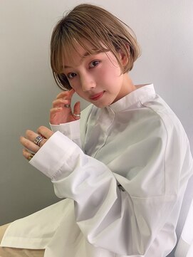 クラン(clan) 大人かわいいココアブラウン前髪ボブ