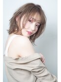 ブランジュ×外ハネミディアムボブ×シースルーバング