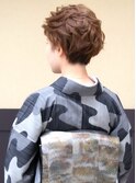 ショートカットでも粋なヘアセット