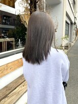 チャプター 問屋町(chapter)&nbsp;ブリーチなしミルクティーグレージュカラー顔周りレイヤーカット