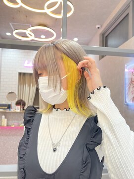 ロンド レア 天神大名店(Lond Le’a) ダブルカラー/インナーカラー/イヤリングカラー/ペールベージュ