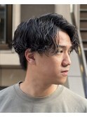 ビジネス波巻きパーマウルフセンターパート 理容室