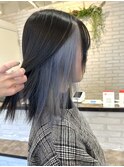 インナーカラー/ブルーグレー/アッシュカラー/髪質改善/京成曳舟