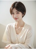 ◇大人可愛い30代40代50代白髪ぼかしショートボブくびれショート