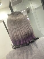 アイズ 本厚木(AIZU)&nbsp;グレージュ×エンドカラー　パープル×ブラック