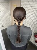 タイトアレンジ タイトポニー 編みおろし タイトヘア 参列ヘア