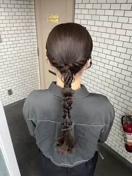 ソノ(sono) タイトアレンジ タイトポニー 編みおろし タイトヘア 参列ヘア