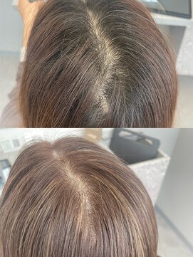 トッカ 茨木(tocca) 【脱白髪染めハイライト】×大人のためのグレージュ