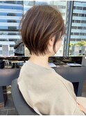 大人かわいい小顔耳かけ抜け感無造作マッシュショート小顔