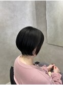 前下がりショート×ダークブラウン