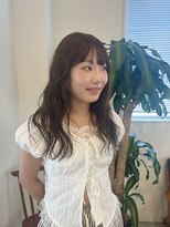 ジジ 宇都宮(Gigi)&nbsp;黒髪/グレーベージュ/レイヤーロング/前髪パーマ/宇都宮鶴田