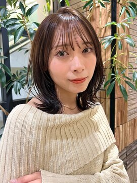 ジアン バイ ミルボン NU茶屋町+(GIEN by milbon) レイヤーボブ/ミディアム/くびれボブ/顔まわりレイヤー