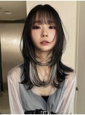 レイヤーカット/ウルフ/ホワイトブロンド/外ハネボブ/美髪