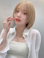 ソヨン 金山店(SOYON)&nbsp;大人ガーリー似合わせカット/レイヤーボブ/ミルクティーブラウン