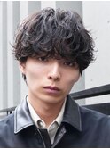 原宿シャドウパーマ無造作パーマラウンドマッシュウルフ刈り上げ
