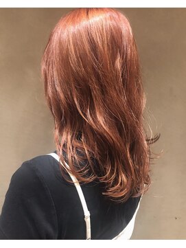 シェノン 西梅田(CHAINON) 似合わせカット、ビタミンカラー、テラコッタピンク、