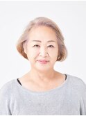【えがお美容室】50代60代に人気◎ヘアセットが簡単 ひし形ボブ