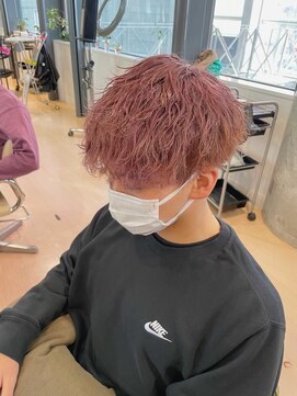 ヘアサロン アウラ(hair salon aura) ブリーチカラー＋波巻きツイスパmix
