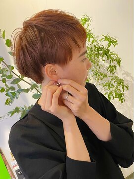 シュプール(SPUR) 大人ショートボブ/ベビーバング/オレンジベージュカラー