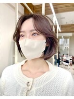 アフロートリノ(AFLOAT Leino)&nbsp;【修】20代30代40代◎透明感カラー×韓国切りぱなしボブ