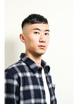 レンゲン(LENGEN) 束感刈り上げビジネス七三ツーブロックアップバング１０３５