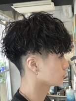 メンズ波巻きスパイラルパーマプードルパーママッシュ韓国ヘア