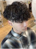 メンズパーマ波巻きスパイラルパーマツイストスパイラルパーマ
