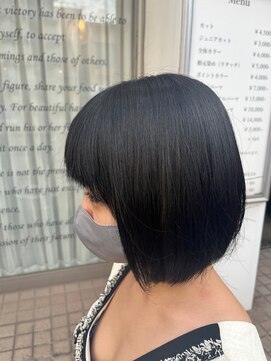 グリー(Gree) ブルーブラックボブ☆