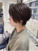 大人ショートレイヤー/耳かけ/白髪ぼかし/髪質改善30代40代50代