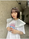 ◎切りっぱなしボブ縮毛矯正ミニボブストレートパーマ